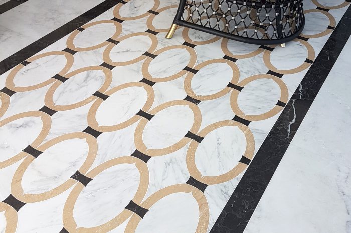 Custom-made marble floor